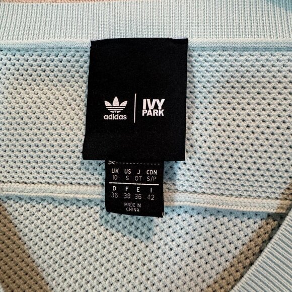 Adidas x Ivy Park Knit Jersey Crop Top Small - Green Tent Drip 2 Beyonce - Picture 8 of 14